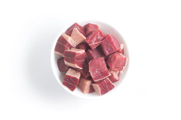 Jerked Beef. Brazilian Carne seca in a bowl