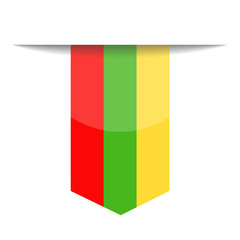 Fototapeta premium Lithuania Flag Vector Bookmark Icon