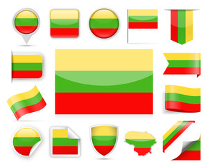 Lithuania Flag Vector Set