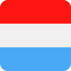 Luxembourg Flag Vector Square Flat Icon