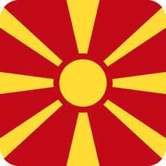 Macedonia Flag Vector Square Flat Icon