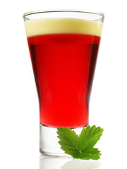 Rote Götterspeiße mit Vanillepudding