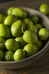 Raw Green Organic Fresh Olives