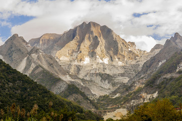 Fototapeta premium Marble quarries landscape in Carrara, Tuscany