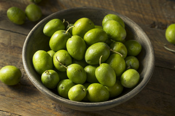 Raw Green Organic Fresh Olives