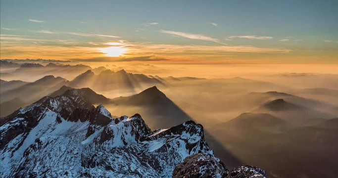 Santis Switzerland Alps Mountain sunset vivid colors