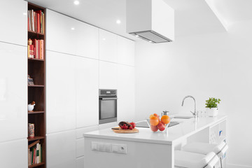 Modern kitchen, scandinavian interior