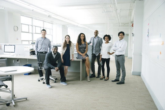 Portrait of business people in office