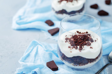 Chocolate cookies greek yogurt parfait