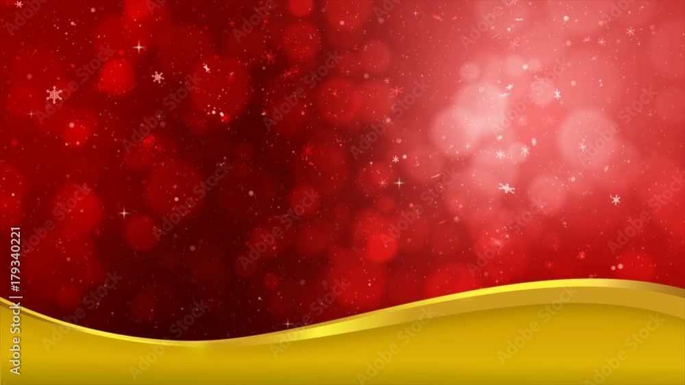 Poster 4k red abstract abstract background with snow flake and blur bokeh and lighting effect and golden cu