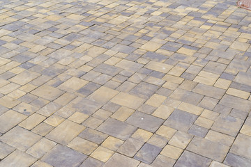 yellow paving stones