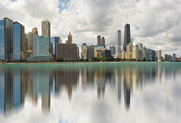 Fototapeta na wymiar A panoramic view of the Skyline of the city of Chicago, Illinois.