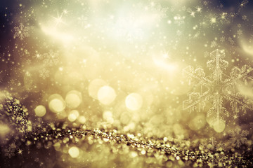 abstract Christmas background with holiday lights