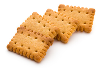 Tasty cookies biscuits on the  isolated background.