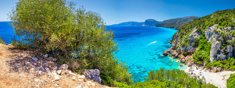 Cala Fuili beach located just up the coast from Cala Gonone, Sardinia, Italy