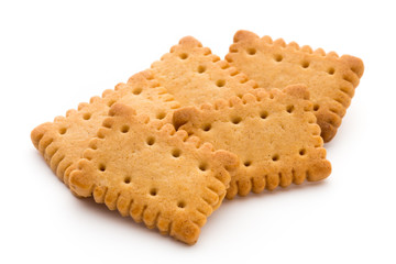 Tasty cookies biscuits on the  isolated background.