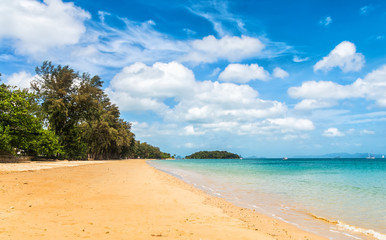 Amazing view of beautiful beach. Location: Krabi province, Thailand, Andaman Sea. Artistic picture. Beauty world.