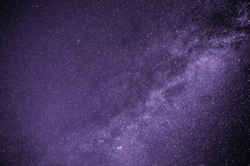 Background of starry purple night sky with the Milky Way