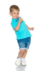 Little boy jumping