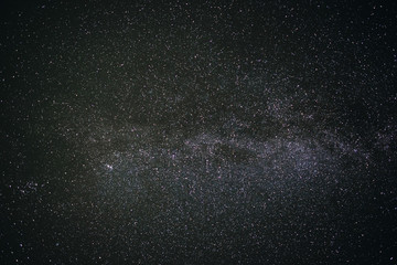 Background of gray starry night sky with the Milky Way