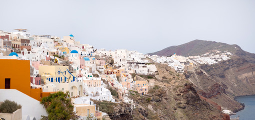 Panoramic view of Santorini island