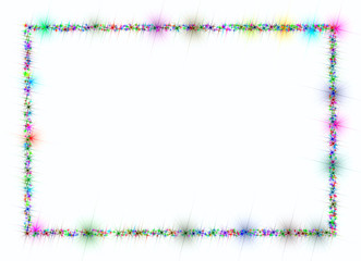 Stars frame white background