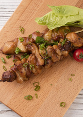 soy ginger chicken skewers