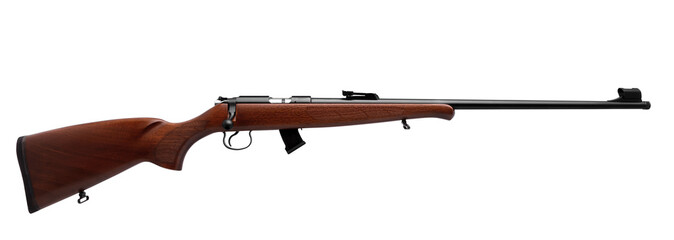 Gun rifle isolated on white