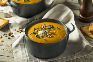 Homemade Curry Butternut Squash Soup