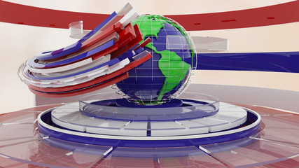 World globe 3d rendering