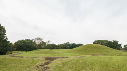 秋の草刈古墳群の風景