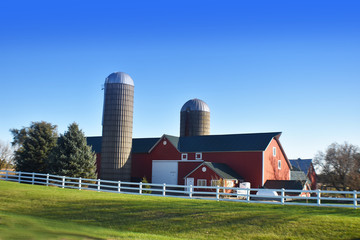 farm building and silo