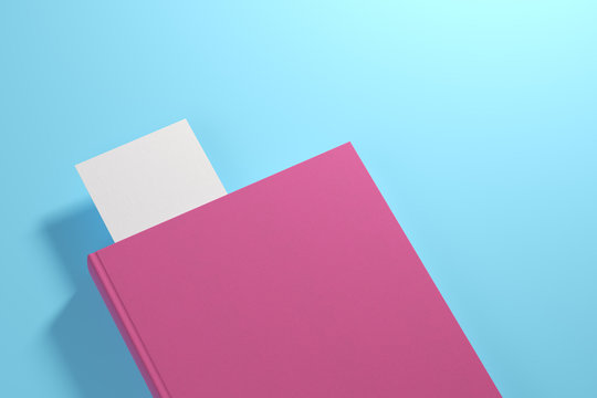 Pink Planner With White Bookmark