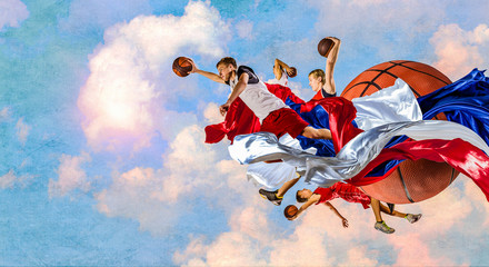 Plakat Basketball game as religion