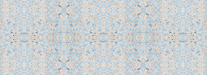Panorama Polished stone floor old texture or rock marble design  concept seamless pattern and Blue cement background with copy space add text