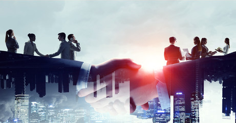 Modern business lifestyle. Mixed media