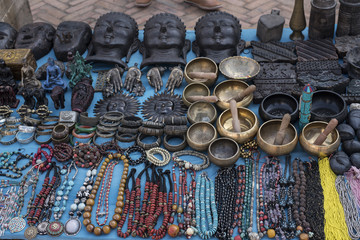 Souvenir shop in the streets of Nepal
