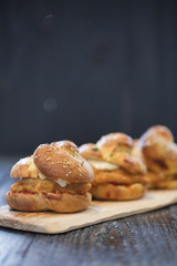Fototapeta premium sandwich with home made bread and chicken