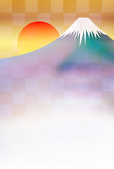 富士山　日の出　年賀状　背景