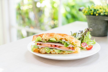 waffle ham cheese sandwich