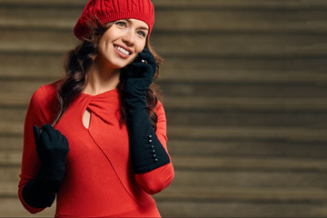 young Stylish woman with smartphone