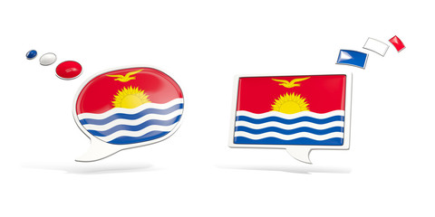 Two chat icons with flag of kiribati