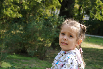 Portrait of a girl in the park