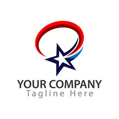 Obraz premium Abstract star logo template. Design template elements.