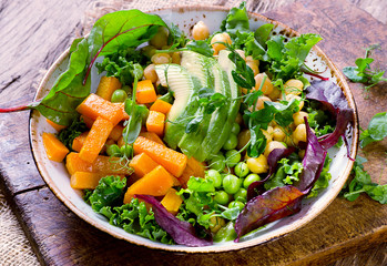 Healthy vegetarian nourishment bowl