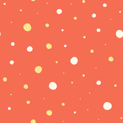 Baby Fun Hand Drawn Dots Asymmetrical Seamless Pattern, Dotted Swiss
