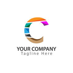 Creative Letter C logo Design. Colorful logos have a cheerful, happy, and active impression.