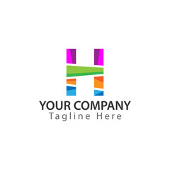 Creative Letter H logo Design. Colorful logos have a cheerful, happy, and active impression.