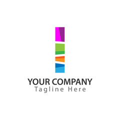 Creative Letter i logo Design. Colorful logos have a cheerful, happy, and active impression