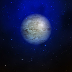 Obraz na płótnie Canvas Blue planet in space galaxy.